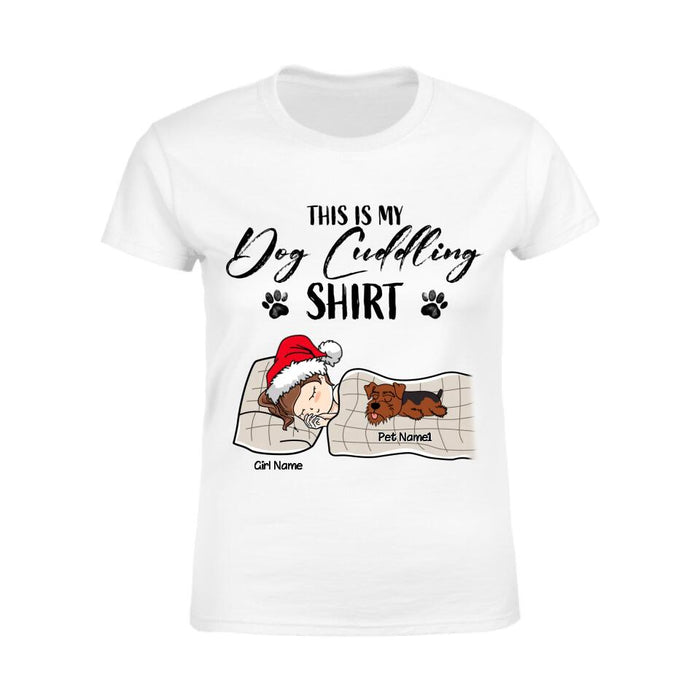 This Is My Dog Cuddling Personalized T-shirt TS-NB2201