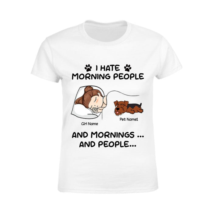 I Hate Morning People And Mornings And People Personalized T-shirt TS-NB2252