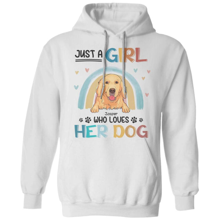 Just A Girl Who Loves Her Dog Personalized T-shirt TS-NB2595