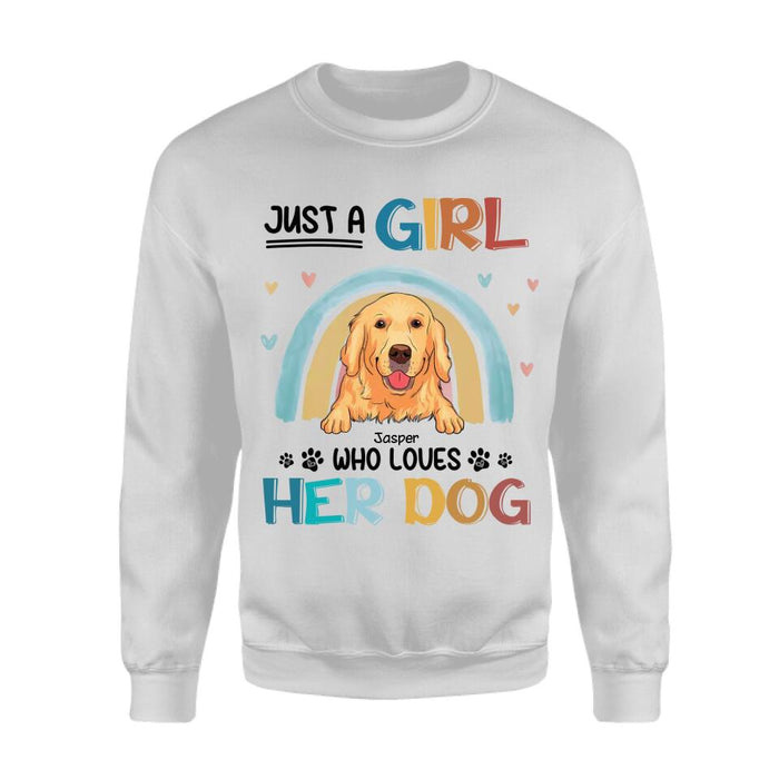 Just A Girl Who Loves Her Dog Personalized T-shirt TS-NB2595