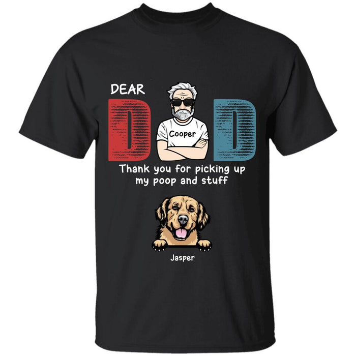 Dear Dad Thank You For Picking Up Our Poop And Stuff Personalized T-Shirt TS-PT2685