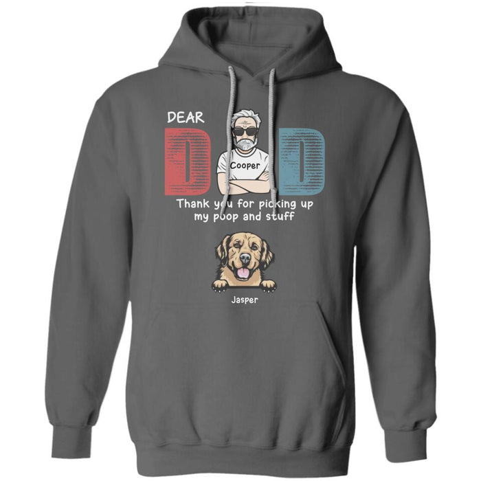 Dear Dad Thank You For Picking Up Our Poop And Stuff Personalized T-Shirt TS-PT2685