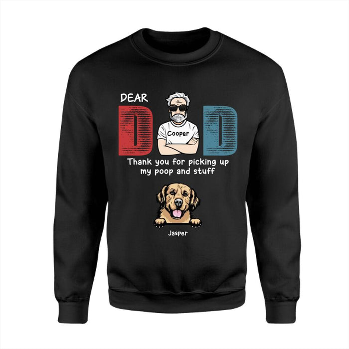 Dear Dad Thank You For Picking Up Our Poop And Stuff Personalized T-Shirt TS-PT2685