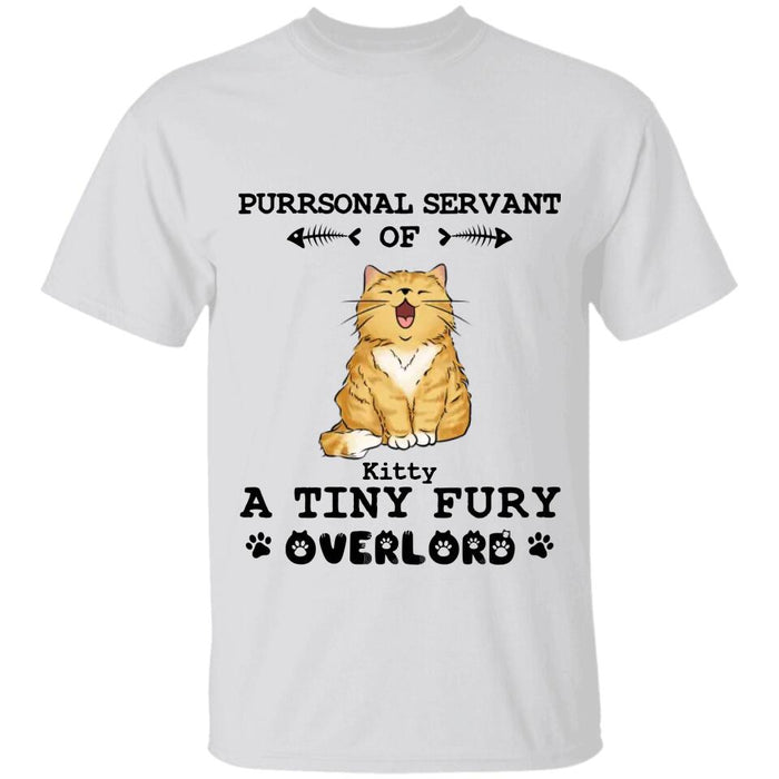 Purrsonal Servant Of The Tiny Fury Overlords Personalized T-shirt TS-NB2624