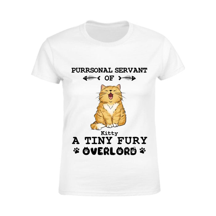 Purrsonal Servant Of The Tiny Fury Overlords Personalized T-shirt TS-NB2624