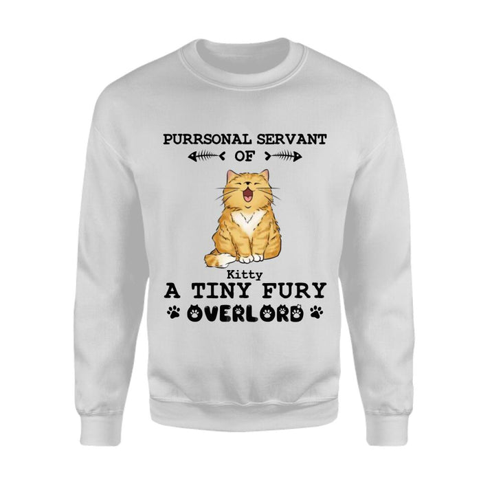 Purrsonal Servant Of The Tiny Fury Overlords Personalized T-shirt TS-NB2624