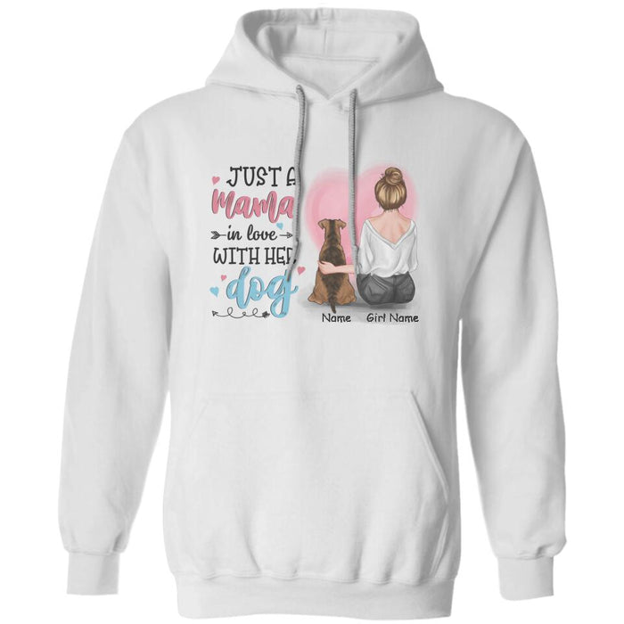 Just A Mama In Love With Her Dog Personalized T-shirt TS-NB2707