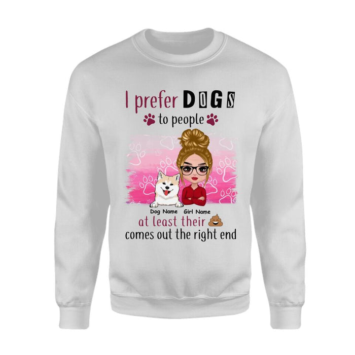 I Prefer Dogs To People Personalized T-shirt TS-NB2708