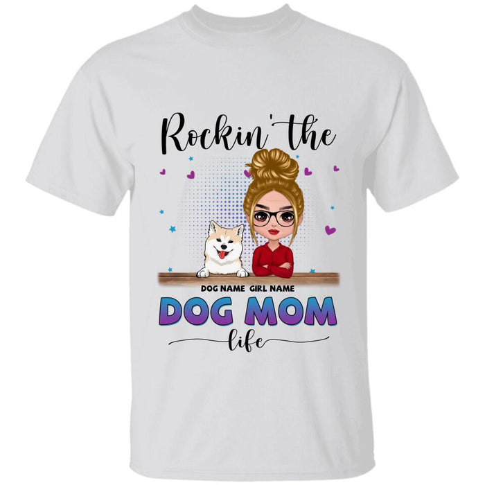 Rockin' The Dog Mom Life Personalized T-shirt TS-NB2717