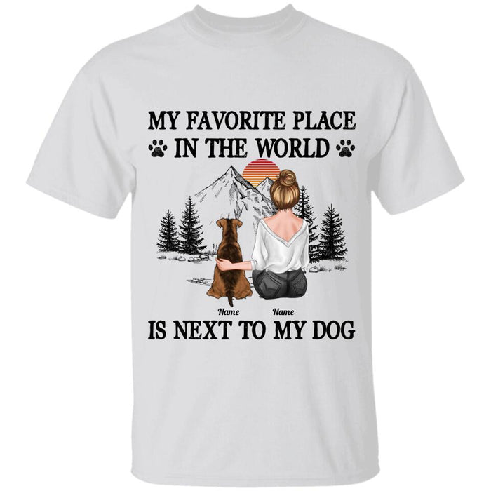 My Favorite Place Is Next To My Dog Personalized T-shirt TS-NB2582