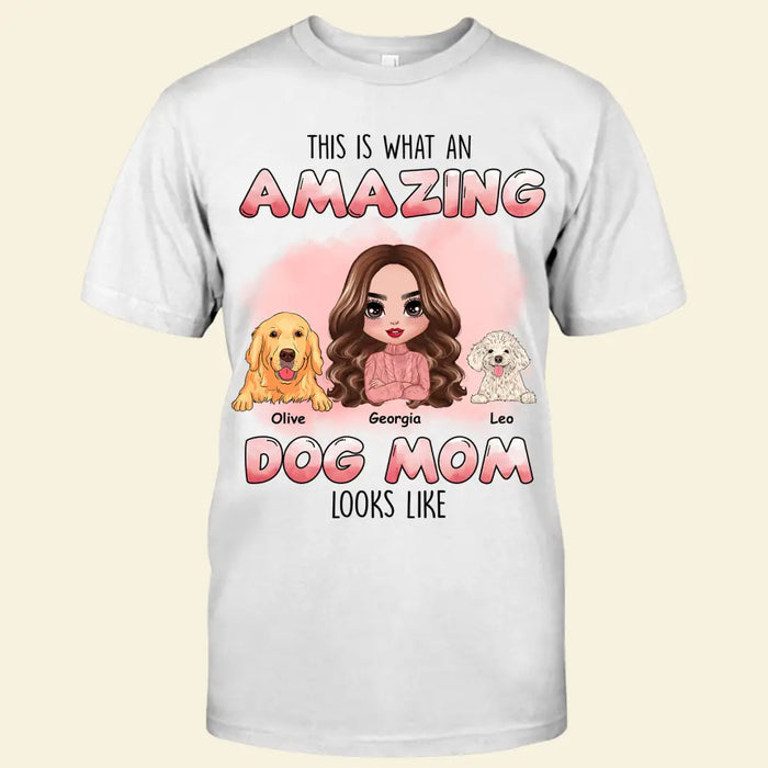 Awesome Dog Mom Personalized T-shirt TS-NB2661