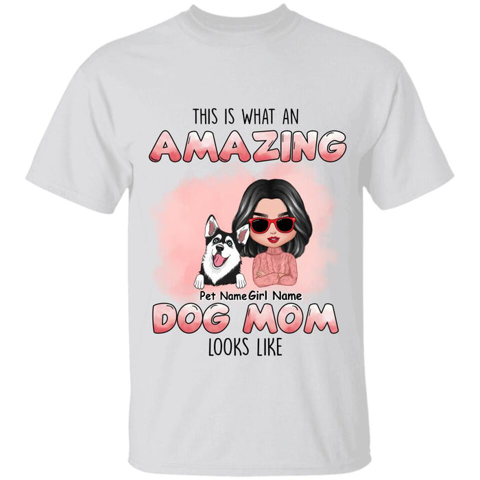 Awesome Dog Mom Personalized T-shirt TS-NB2661