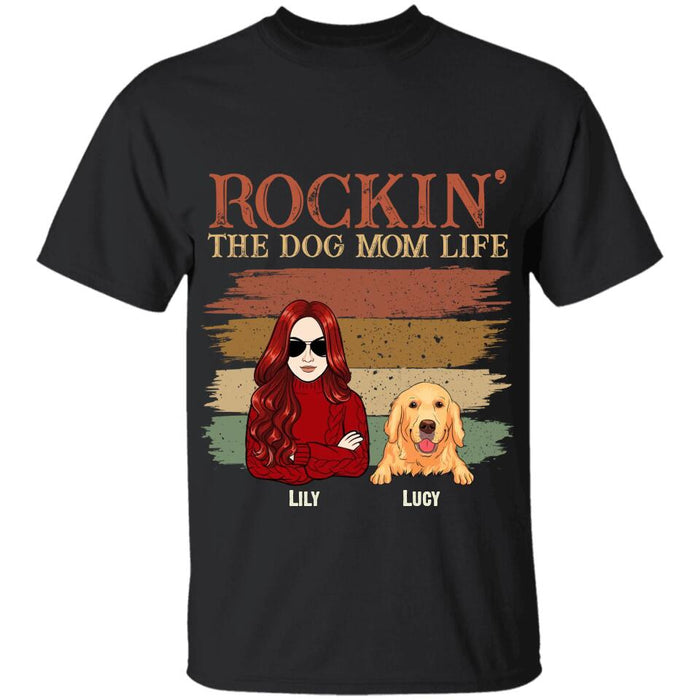 Rockin' The Dog Mom Life Personalized T-shirt TS-NB2548