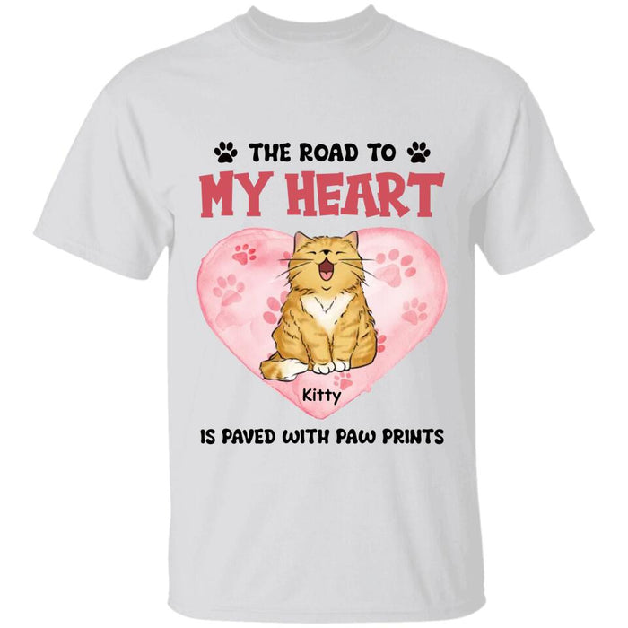 The Road To My Heart Is Paved With Paw Prints Personalized T-shirt TS-NB2534