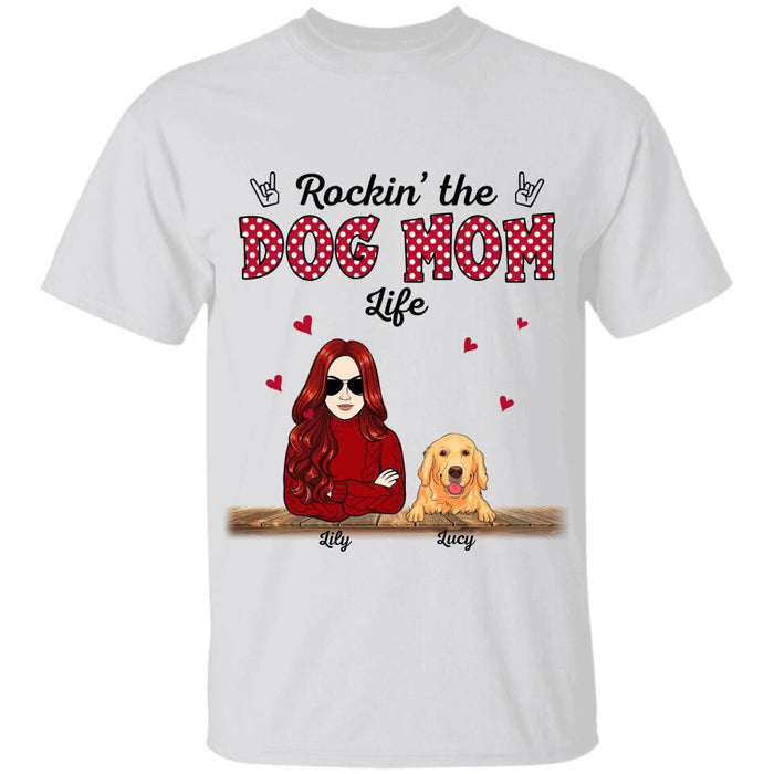 Rockin' The Dog Mom Life Personalized T-shirt TS-NB2389