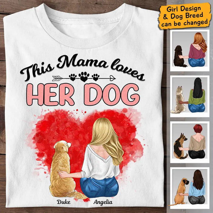 This Mama Loves Her Dogs Personalized T-shirt TS-NB2810