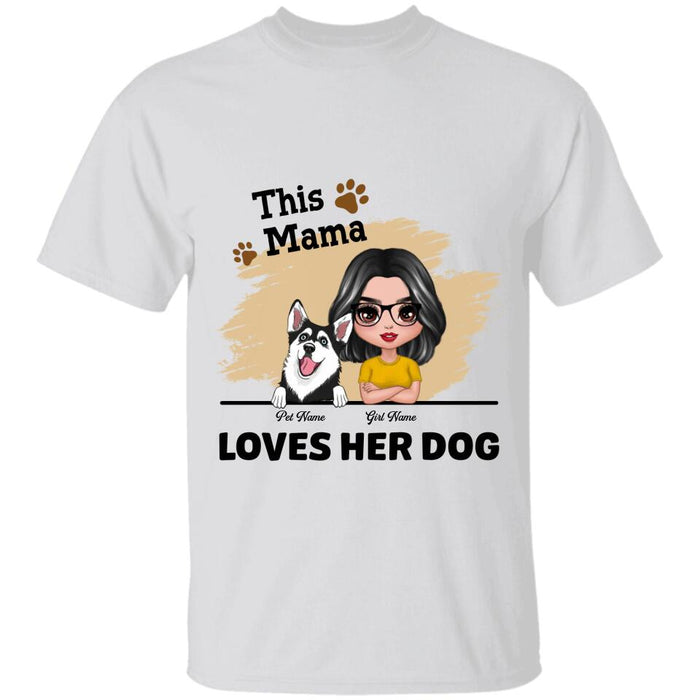 This Mama Loves Her Dog Personalized T-shirt TS-NB2800