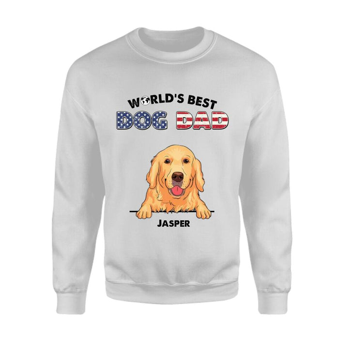 World's Best Dog Dad Personalized T-Shirt TS-TT2983