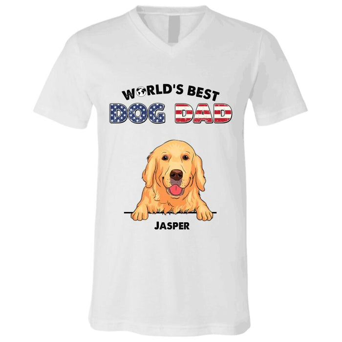 World's Best Dog Dad Personalized T-Shirt TS-TT2983