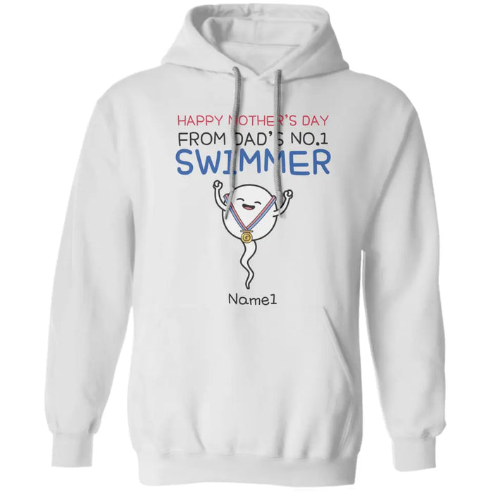 From Dad's No.1 Swimmer Personalized T-Shirt TS-PT2923