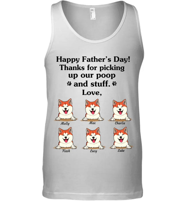 "Happy Father's  Day" dog, cat personalized T-shirt