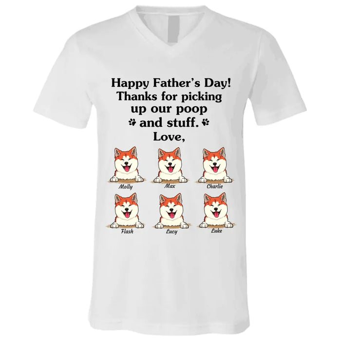"Happy Father's  Day" dog, cat personalized T-shirt