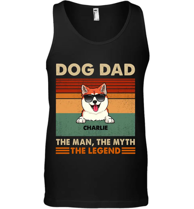 Dog Dad/ Cat Dad Man Myth Legend retro dog, cat personalized T-Shirt TS-HR101