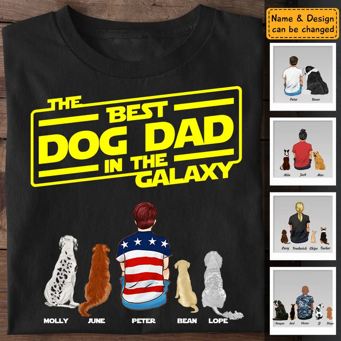 The Best Dog Dad In The Galaxy - Personalized T-Shirt TS-TT3039