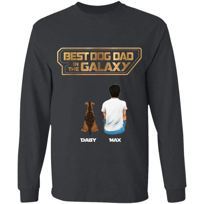 Best Dog Dad In The Galaxy - Personalized T-Shirt TS-TT3088