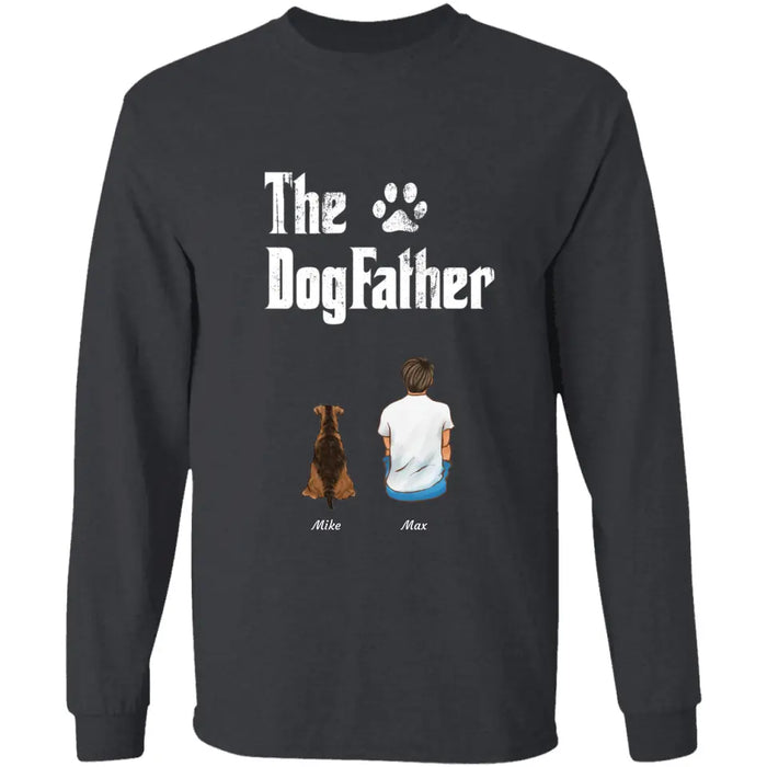 "The Dog Father" man & dog, cat personalized T-shirt