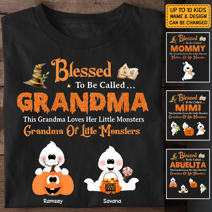 This Grandma Loves Her Little Monsters - Personalized T-Shirt - Happy Halloween TS-TT3302