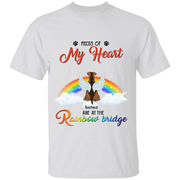 Pieces Of My Heart Are At The Rainbow Bridge - Personalized T-Shirt TS-TT3287