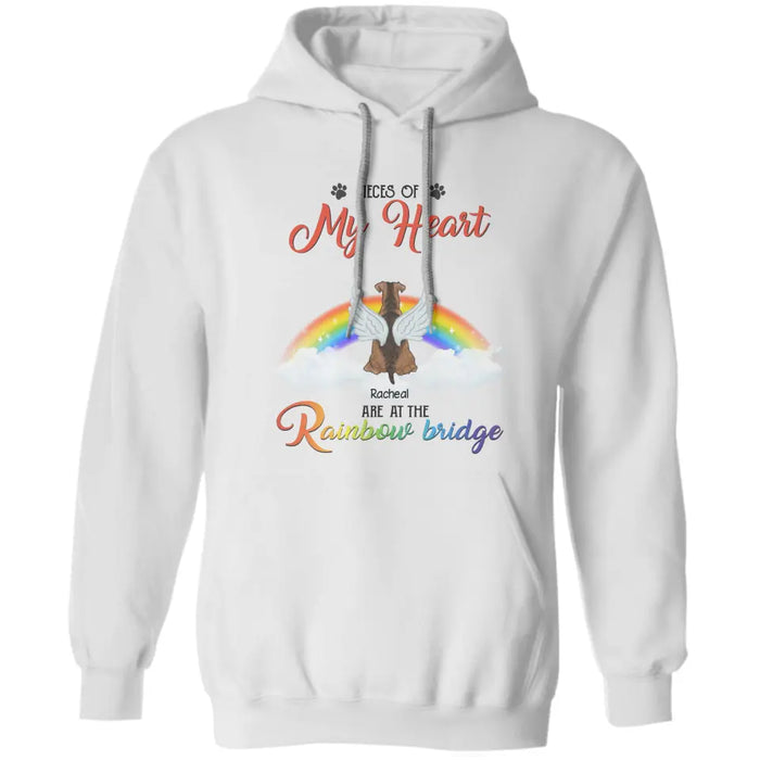 Pieces Of My Heart Are At The Rainbow Bridge - Personalized T-Shirt TS-TT3287