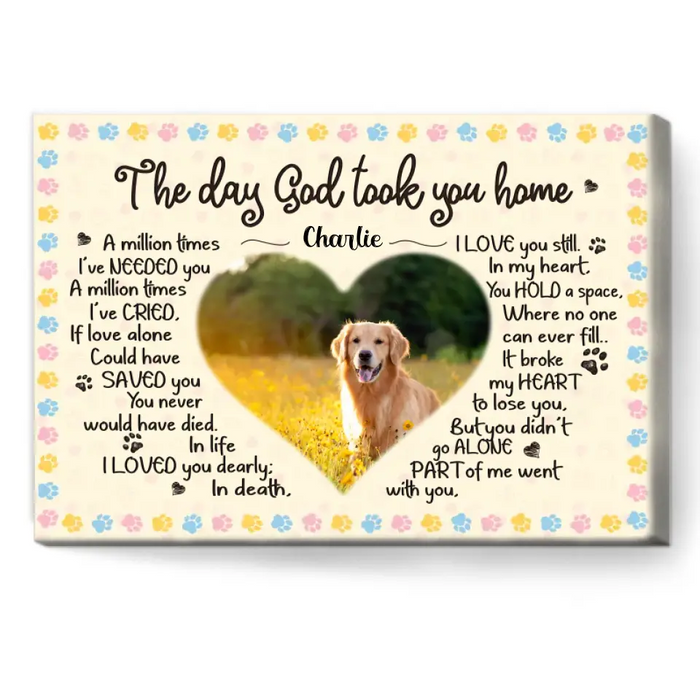 The Day God Took You Home - Personalized Canvas C-TT3277