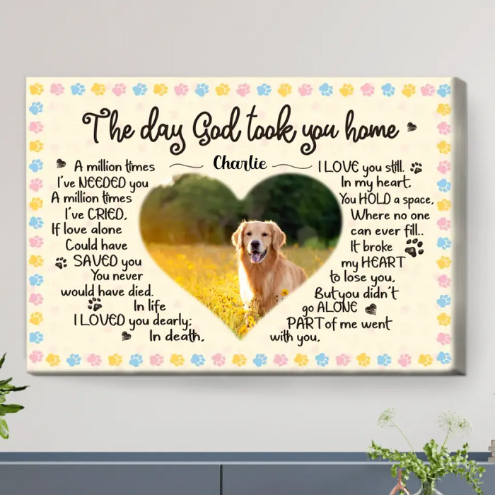 The Day God Took You Home - Personalized Canvas C-TT3277