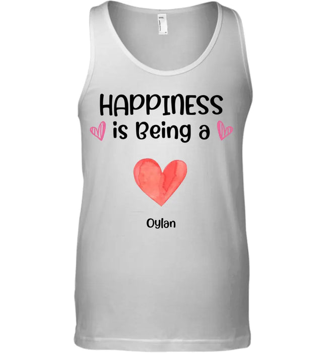 Happiness Is Being a Grandma - Personalized T-Shirt TS-TT3101