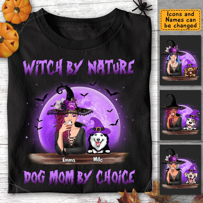 Witch By Nature But Dog Mom By Choice - Personalized T-Shirt TS-PT3355