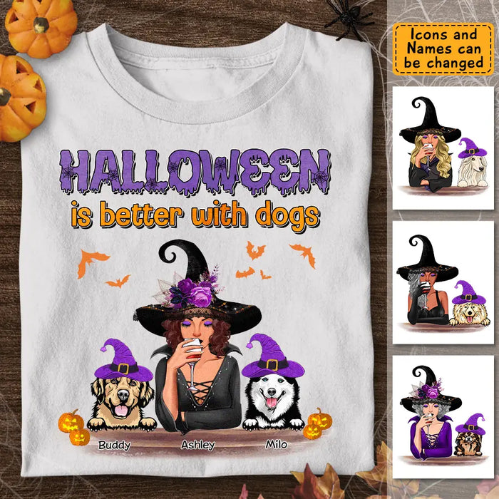 Halloween Is Better With A Dog - Personalized T-Shirt TS-PT3353