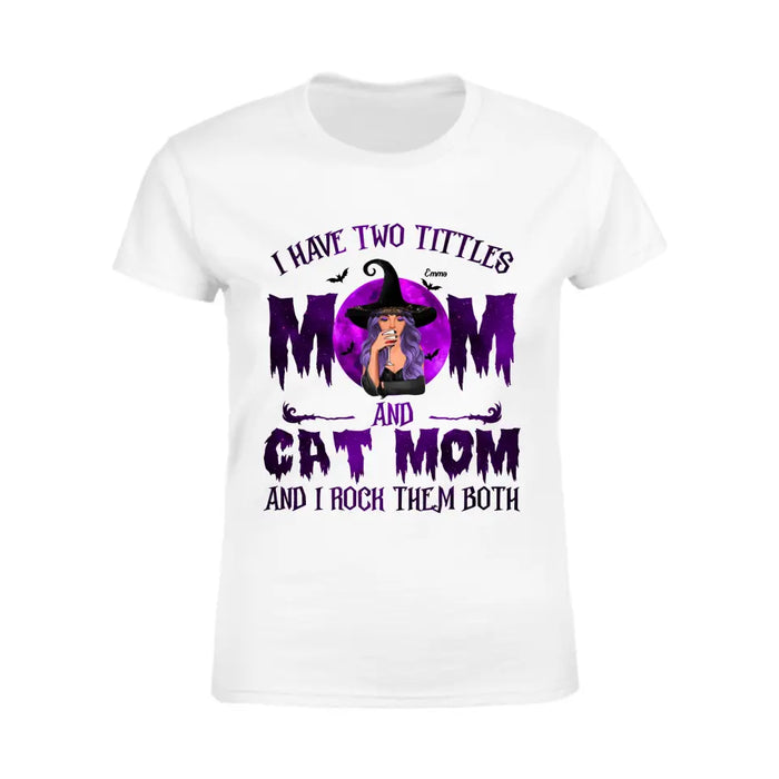 Mom And Dog Mom I Rock Them Both - Personalized T-Shirt - Halloween TS-TT3372