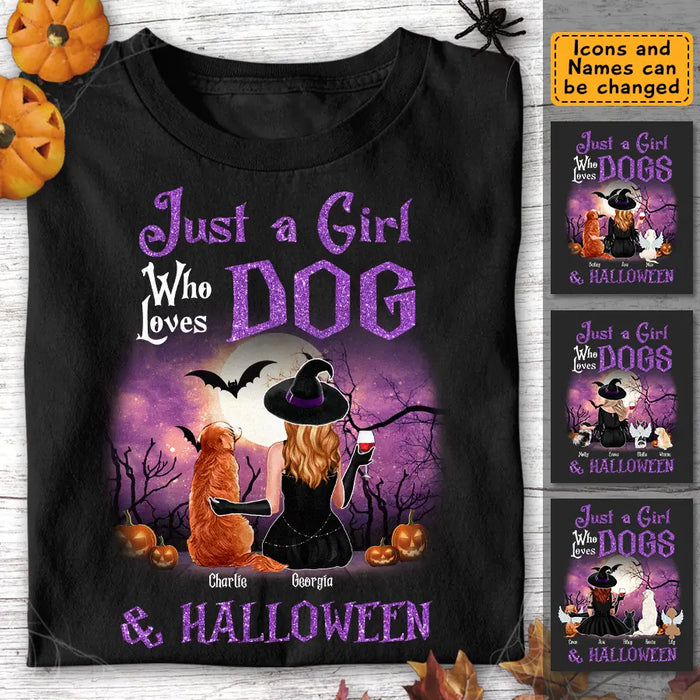 Just A Girl Who Loves Dog & Halloween - Personalized T-Shirt - Halloween TS-TT3027