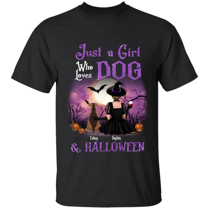 Just A Girl Who Loves Dog & Halloween - Personalized T-Shirt - Halloween TS-TT3027