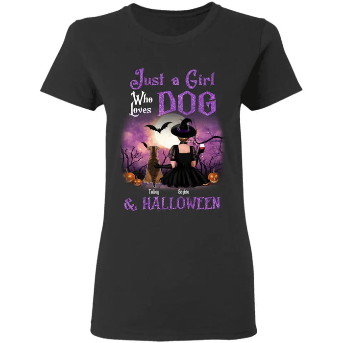 Just A Girl Who Loves Dog & Halloween - Personalized T-Shirt - Halloween TS-TT3027