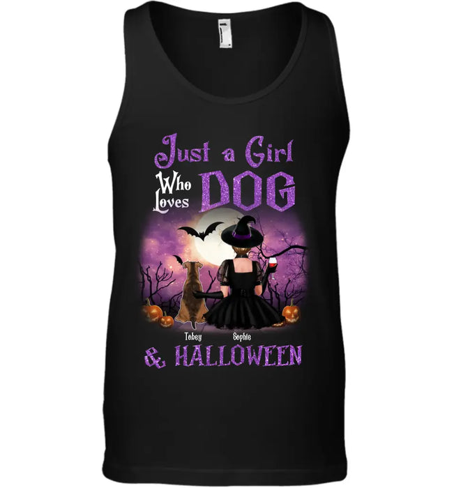 Just A Girl Who Loves Dog & Halloween - Personalized T-Shirt - Halloween TS-TT3027