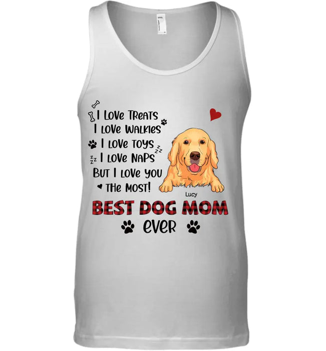 Best Dog Mom Ever  - Personalized T-Shirt TS-TT3381