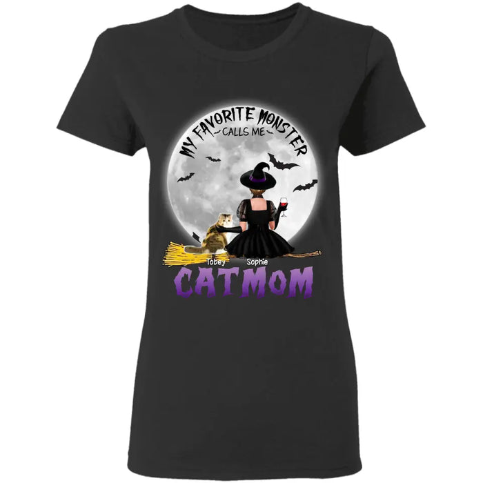 My Favorite Monsters Call Me Cat Witch - Personalized T-Shirt- Halloween TS-PT3288