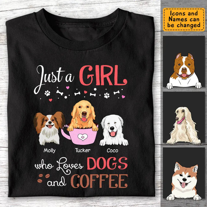 Just A Girl Who Loves Dog - Personalized T-Shirt - Gift For Dog Lovers TS-TT3375