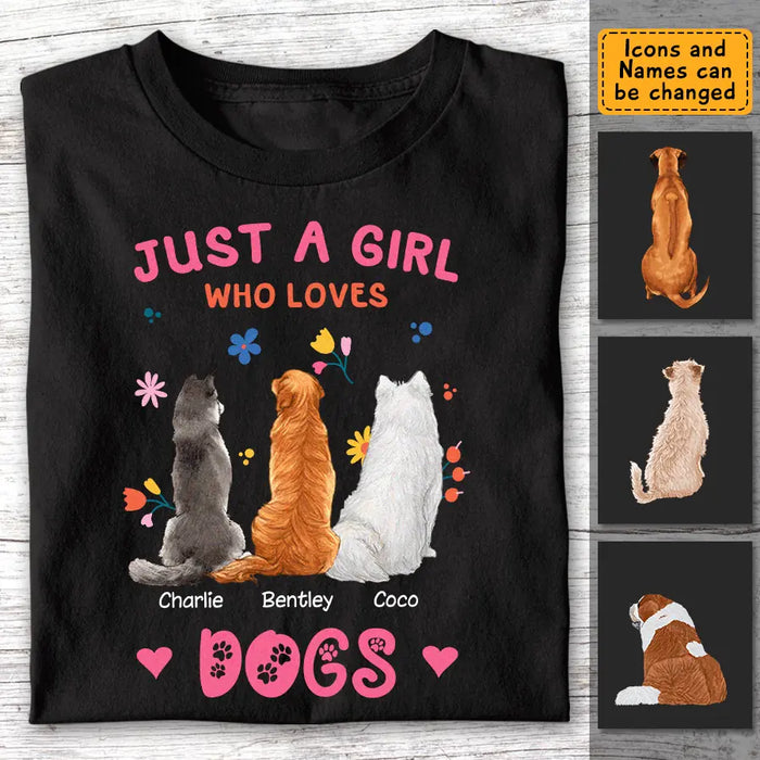 Just A Girl/Women Who Loves Dog - Personalized T-Shirt - Gift For Dog Lovers TS-TT3376