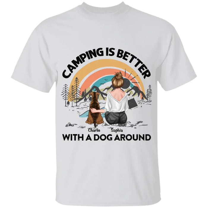 Camping Is Better With Dogs Around - Personalized T-Shirt TS-PT3437