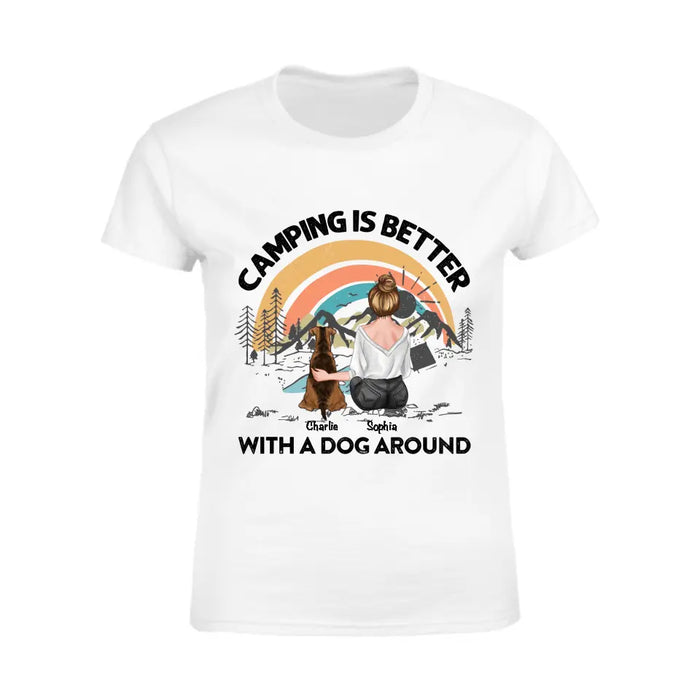 Camping Is Better With Dogs Around - Personalized T-Shirt TS-PT3437