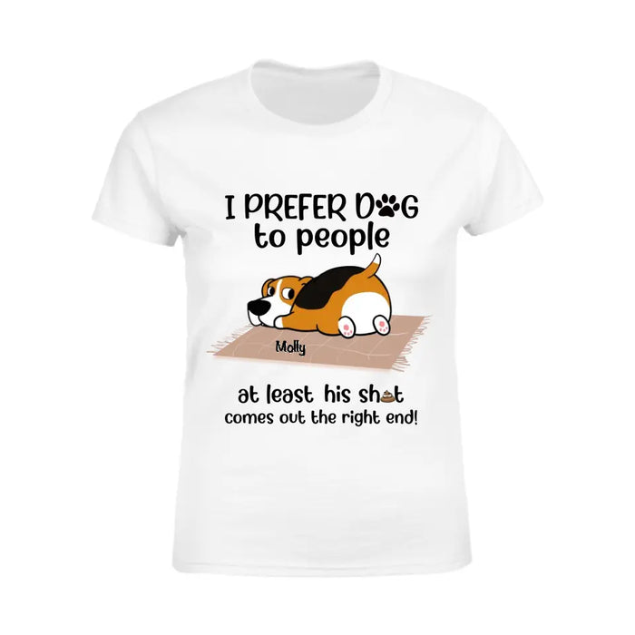 I Prefer Dog To People - Personalized T-Shirt - Halloween, Christmas, Thanksgiving TS-TT3363